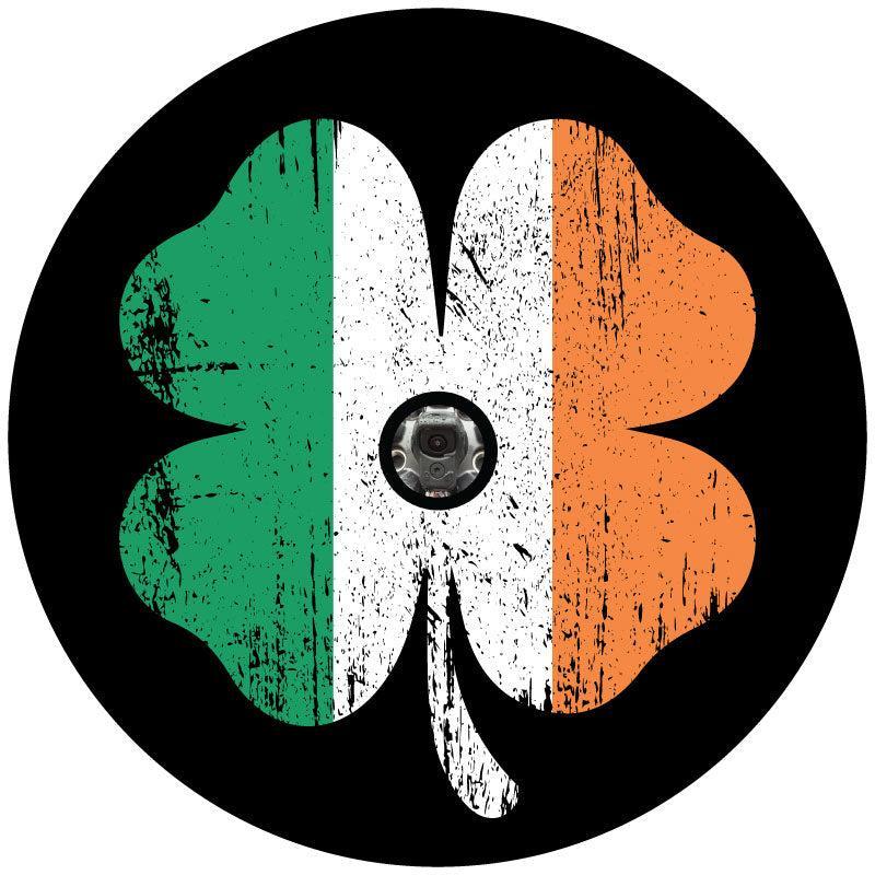 Irish Flag Shamrock Spare Tire Cover for Camper, Jeep, RV, Bronco, Van, Trailers-duckduckjeep-offroad-wrangler-gladiator-3d-jeep duck-custom duck-Jeep-The Quacktory-Fun Jeep Ducks-Ducks4Jeep