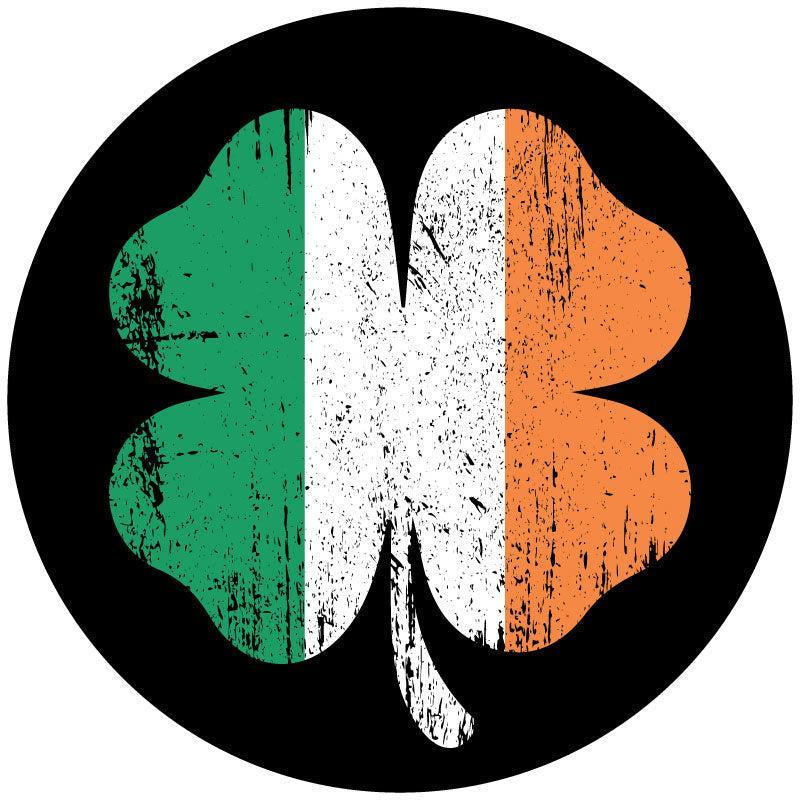 Irish Flag Shamrock Spare Tire Cover for Camper, Jeep, RV, Bronco, Van, Trailers-duckduckjeep-offroad-wrangler-gladiator-3d-jeep duck-custom duck-Jeep-The Quacktory-Fun Jeep Ducks-Ducks4Jeep