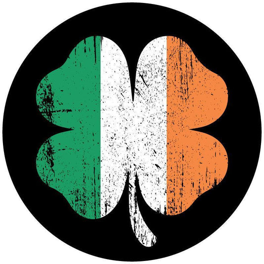Irish Flag Shamrock Spare Tire Cover for Camper, Jeep, RV, Bronco, Van, Trailers-duckduckjeep-offroad-wrangler-gladiator-3d-jeep duck-custom duck-Jeep-The Quacktory-Fun Jeep Ducks-Ducks4Jeep