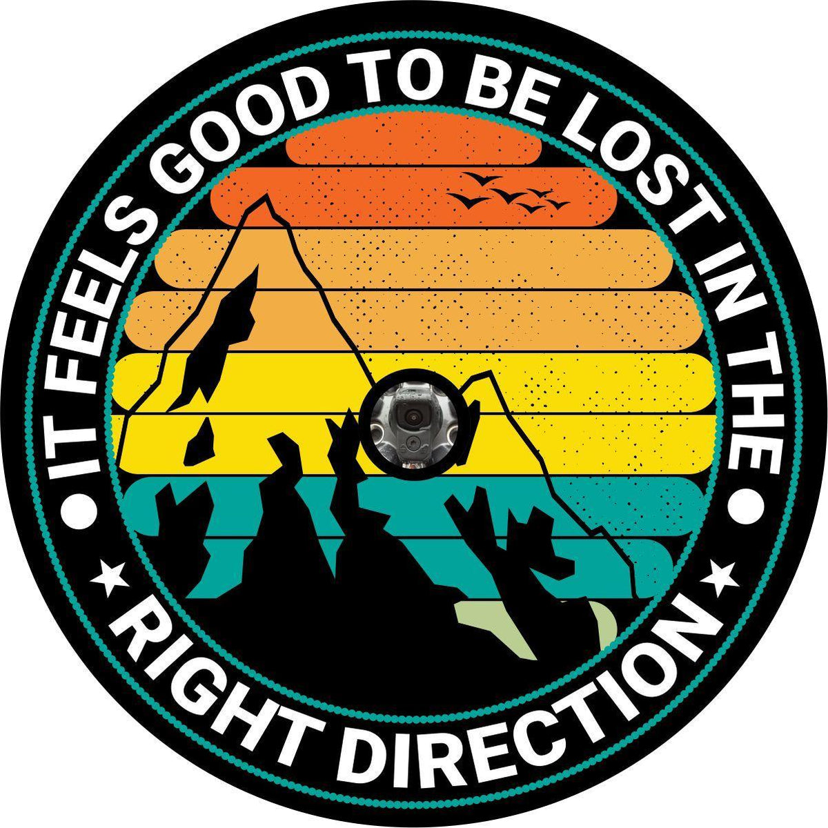 It Feels Good to Be Lost Mountain Landscape Spare Tire Cover-duckduckjeep-offroad-wrangler-gladiator-3d-jeep duck-custom duck-Jeep-The Quacktory-Fun Jeep Ducks-Ducks4Jeep