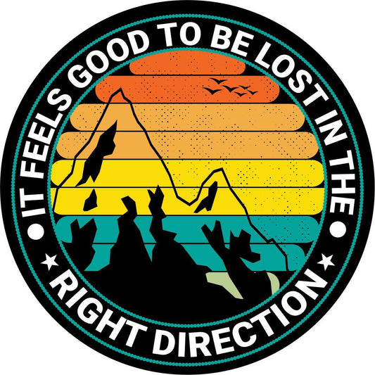 It Feels Good to Be Lost Mountain Landscape Spare Tire Cover-duckduckjeep-offroad-wrangler-gladiator-3d-jeep duck-custom duck-Jeep-The Quacktory-Fun Jeep Ducks-Ducks4Jeep