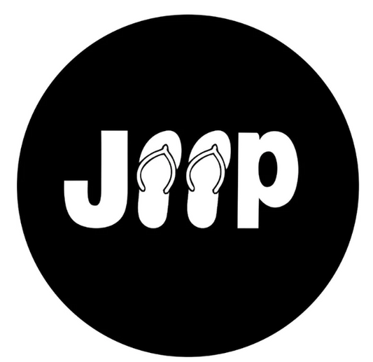 Jeep Flip Flop Sandals Spare Tire Cover-duckduckjeep-offroad-wrangler-gladiator-3d-jeep duck-custom duck-Jeep-The Quacktory-Fun Jeep Ducks-Ducks4Jeep
