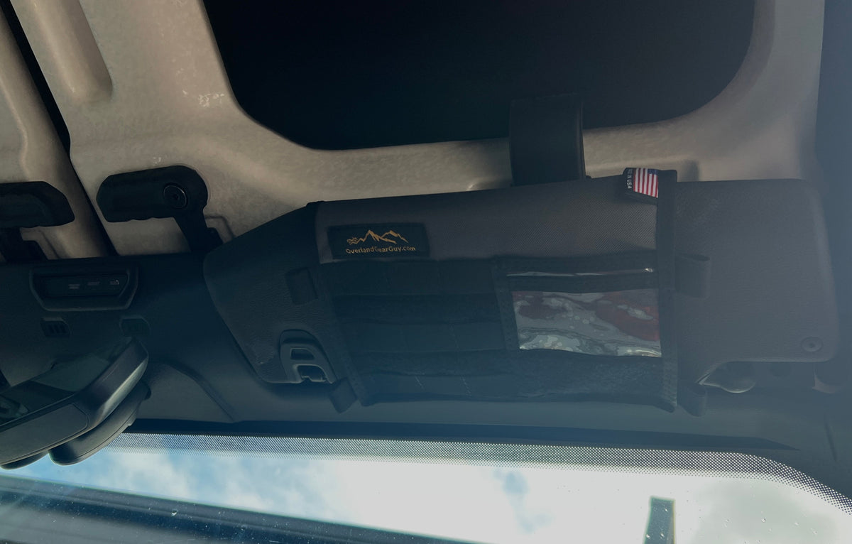 Jeep Gladiator MOLLE Visor Organizer - Tacoma Visor-duckduckjeep-offroad-wrangler-gladiator-3d-jeep duck-custom duck-Jeep-The Quacktory-Fun Jeep Ducks-Ducks4Jeep