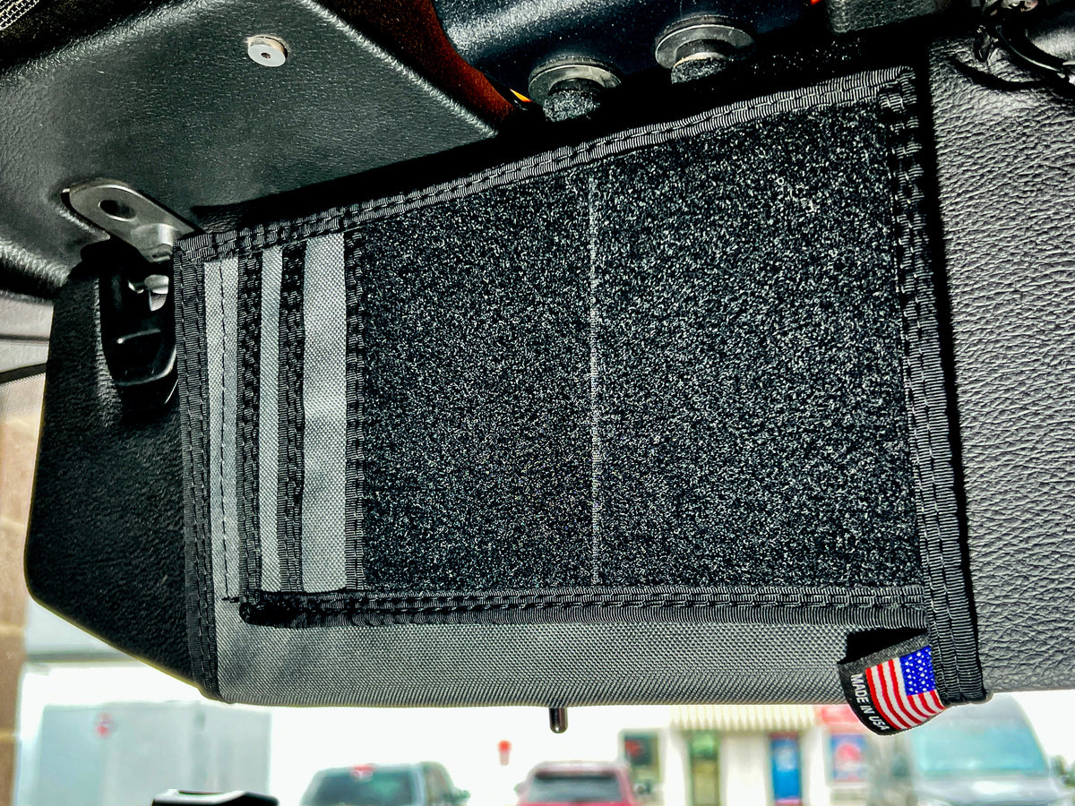 Jeep Gladiator MOLLE Visor Organizer - Tacoma Visor-duckduckjeep-offroad-wrangler-gladiator-3d-jeep duck-custom duck-Jeep-The Quacktory-Fun Jeep Ducks-Ducks4Jeep