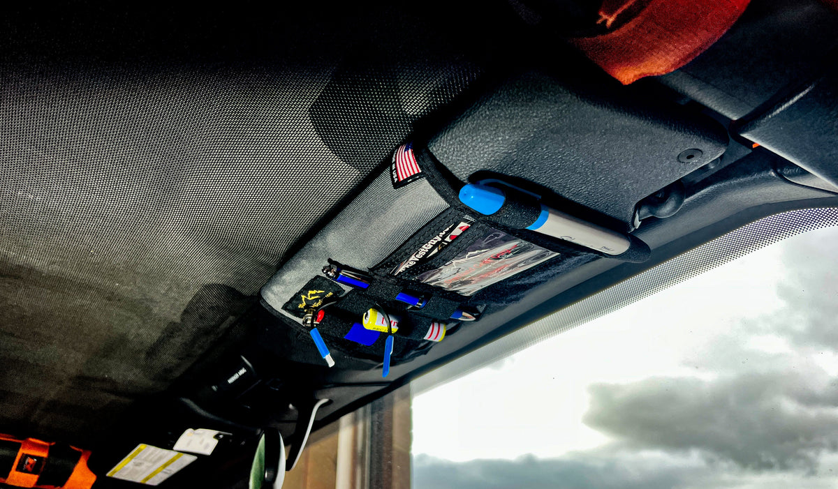 Jeep Gladiator MOLLE Visor Organizer - Tacoma Visor-duckduckjeep-offroad-wrangler-gladiator-3d-jeep duck-custom duck-Jeep-The Quacktory-Fun Jeep Ducks-Ducks4Jeep