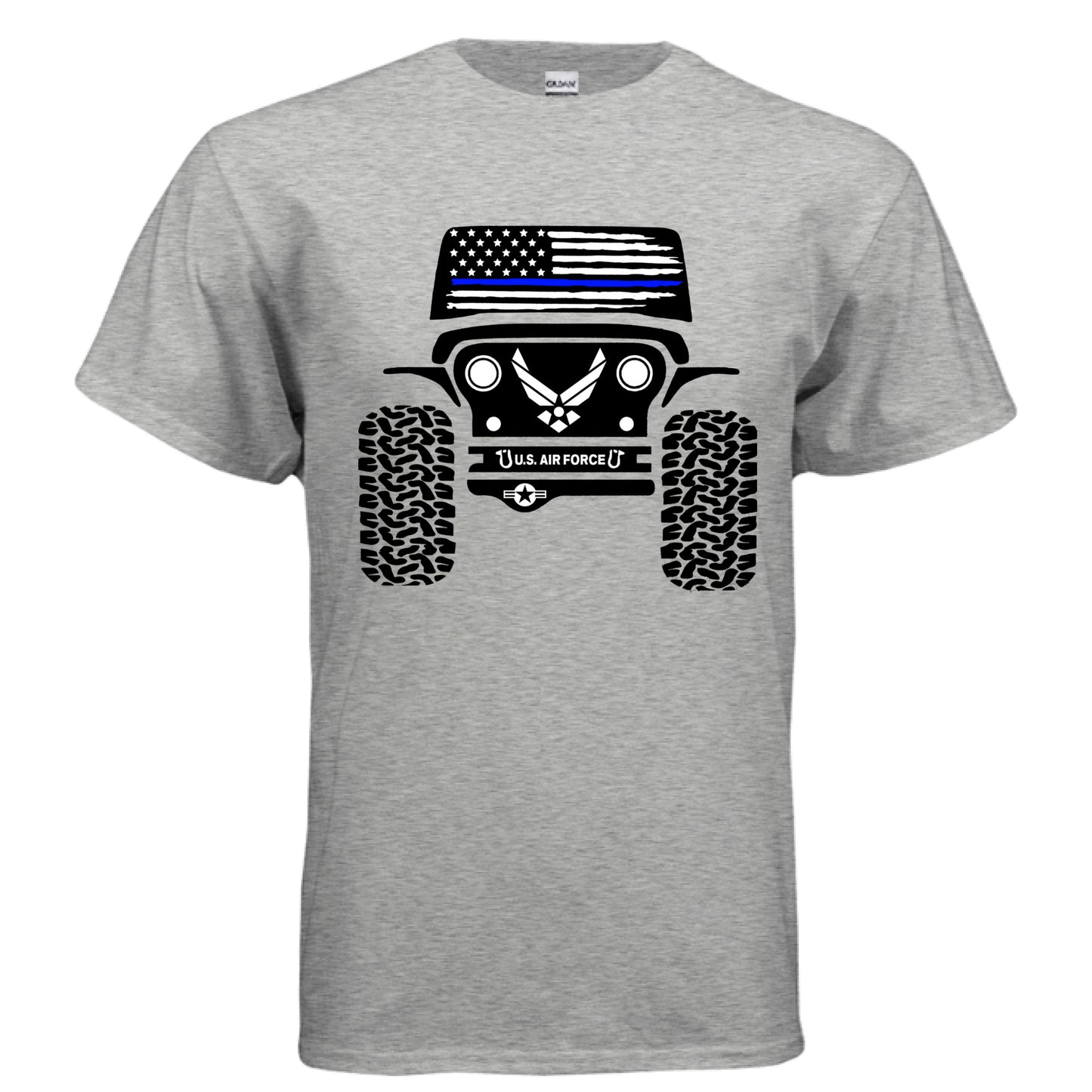 Jeep Military Shirt - Air Force-duckduckjeep-offroad-wrangler-gladiator-3d-jeep duck-custom duck-Jeep-The Quacktory-Fun Jeep Ducks-Ducks4Jeep