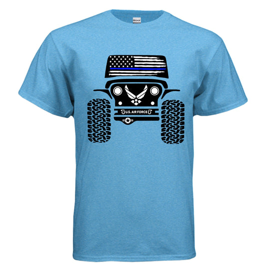 Jeep Military Shirt - Air Force-duckduckjeep-offroad-wrangler-gladiator-3d-jeep duck-custom duck-Jeep-The Quacktory-Fun Jeep Ducks-Ducks4Jeep