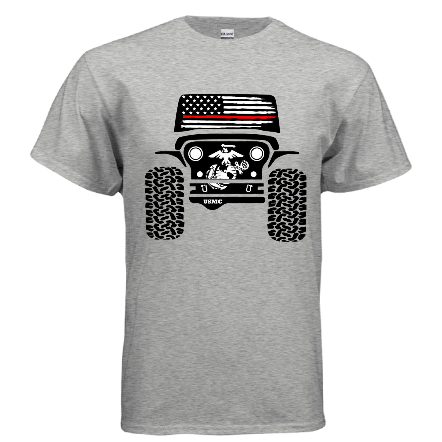 Jeep Military Shirt - Marine Corps-duckduckjeep-offroad-wrangler-gladiator-3d-jeep duck-custom duck-Jeep-The Quacktory-Fun Jeep Ducks-Ducks4Jeep