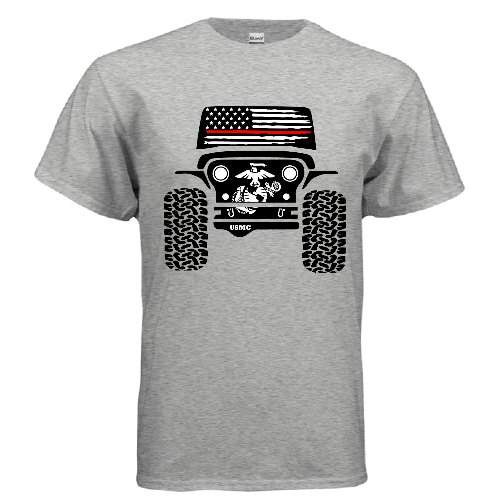 Jeep Military Shirt - Marine Corps-duckduckjeep-offroad-wrangler-gladiator-3d-jeep duck-custom duck-Jeep-The Quacktory-Fun Jeep Ducks-Ducks4Jeep