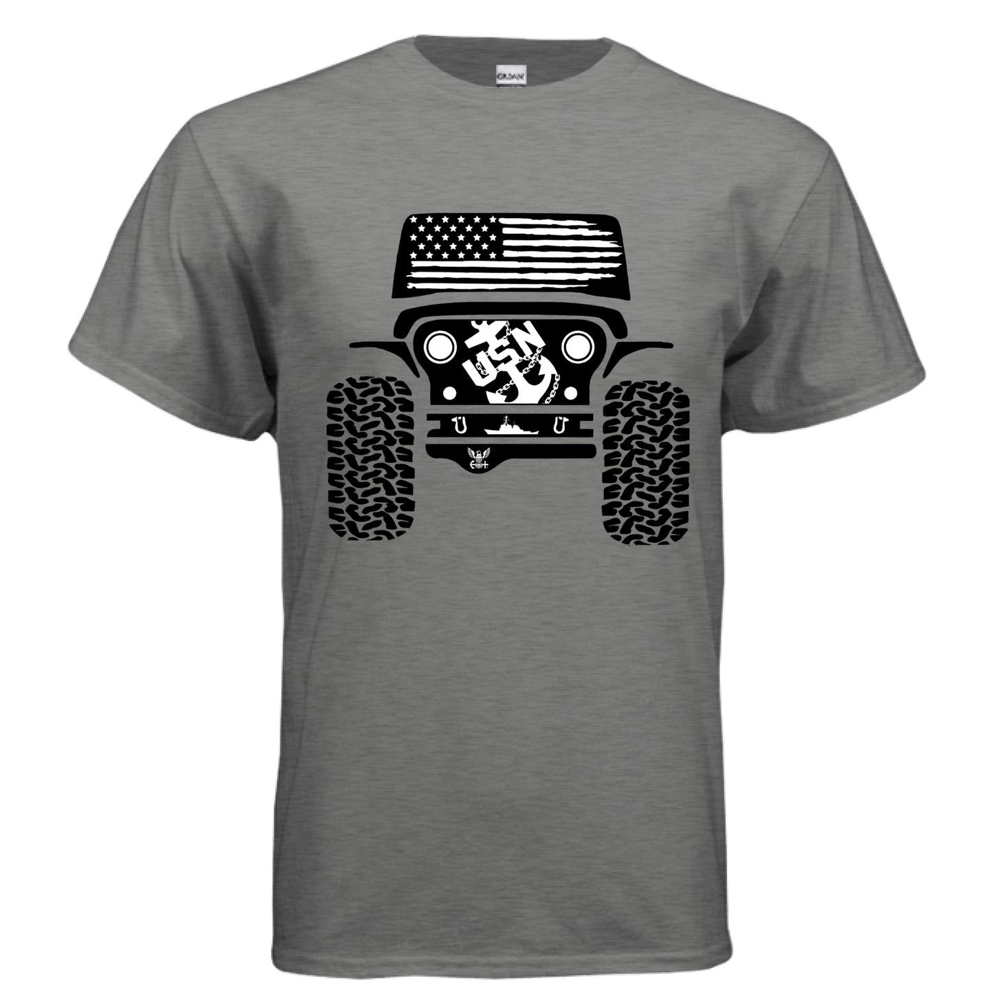 Jeep Military Shirt - Navy-duckduckjeep-offroad-wrangler-gladiator-3d-jeep duck-custom duck-Jeep-The Quacktory-Fun Jeep Ducks-Ducks4Jeep
