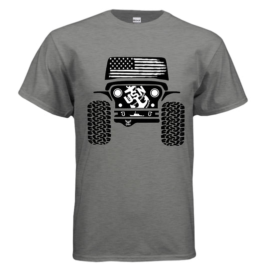 Jeep Military Shirt - Navy-duckduckjeep-offroad-wrangler-gladiator-3d-jeep duck-custom duck-Jeep-The Quacktory-Fun Jeep Ducks-Ducks4Jeep