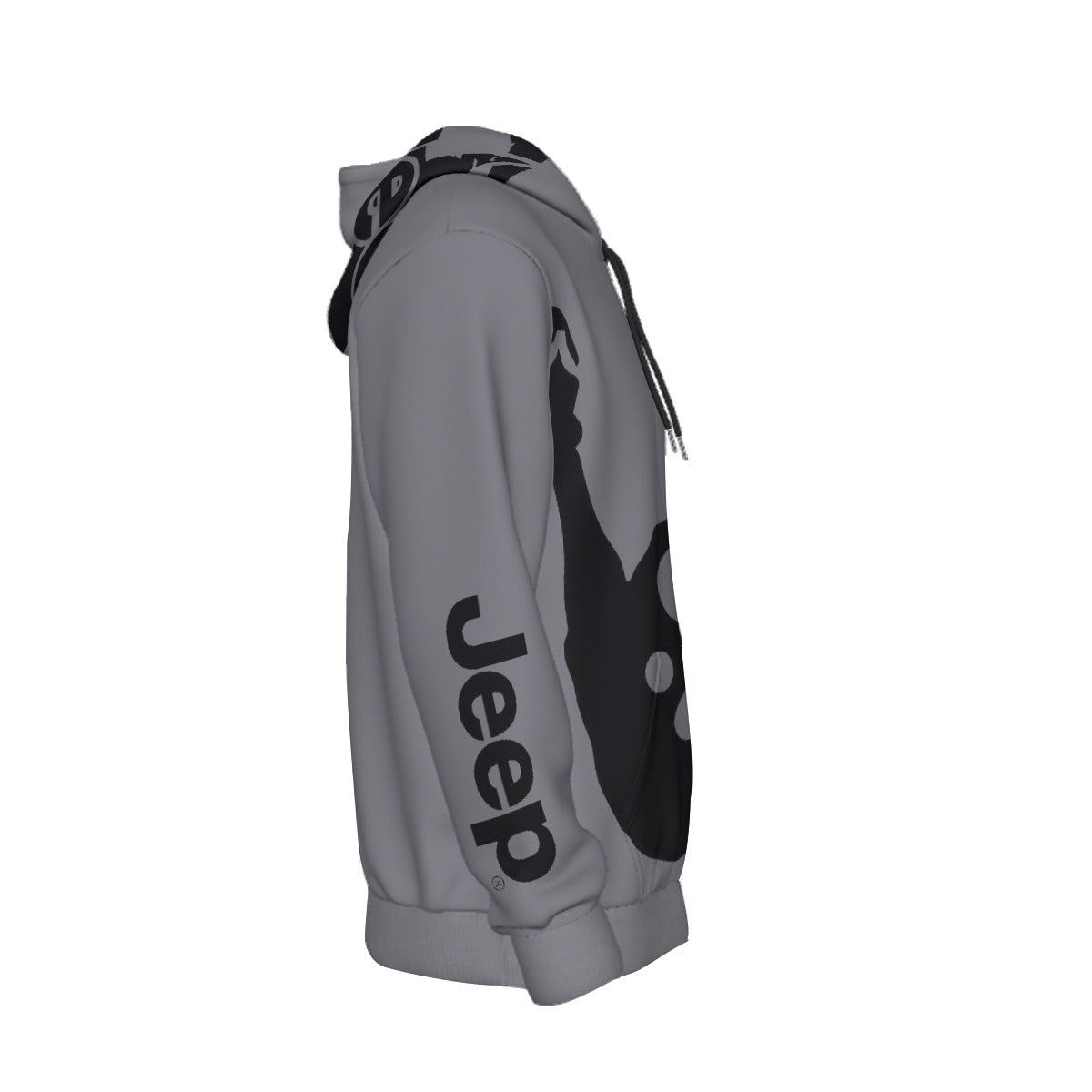 Jeep Wave Hoodie Gray-duckduckjeep-offroad-wrangler-gladiator-3d-jeep duck-custom duck-Jeep-The Quacktory-Fun Jeep Ducks-Ducks4Jeep