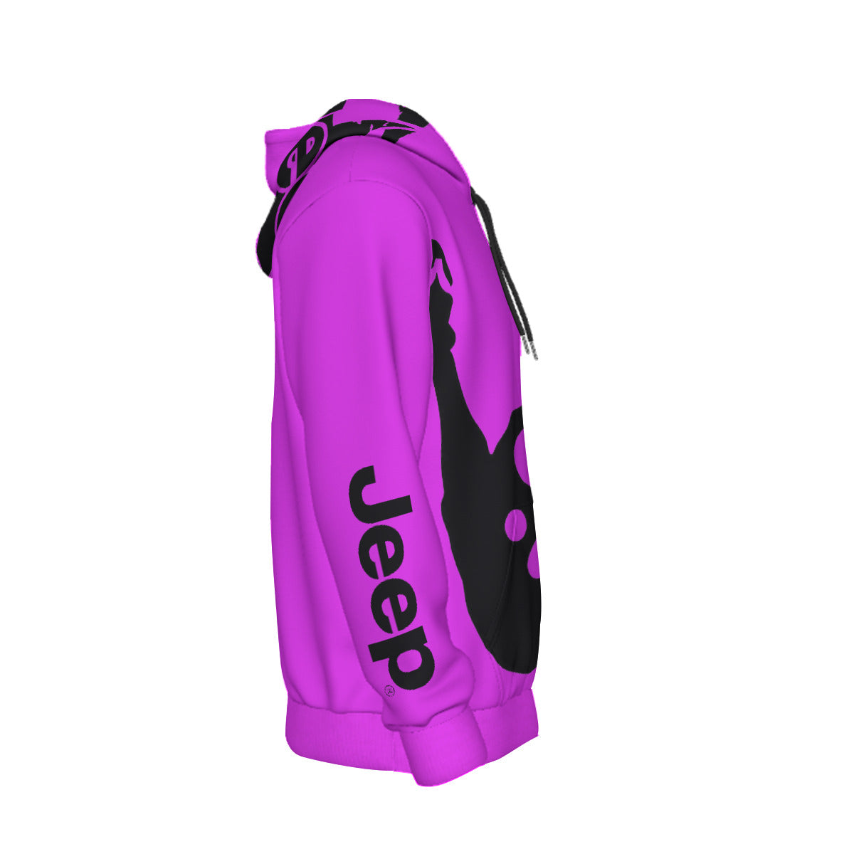 Jeep Wave Hoodie Pink-duckduckjeep-offroad-wrangler-gladiator-3d-jeep duck-custom duck-Jeep-The Quacktory-Fun Jeep Ducks-Ducks4Jeep