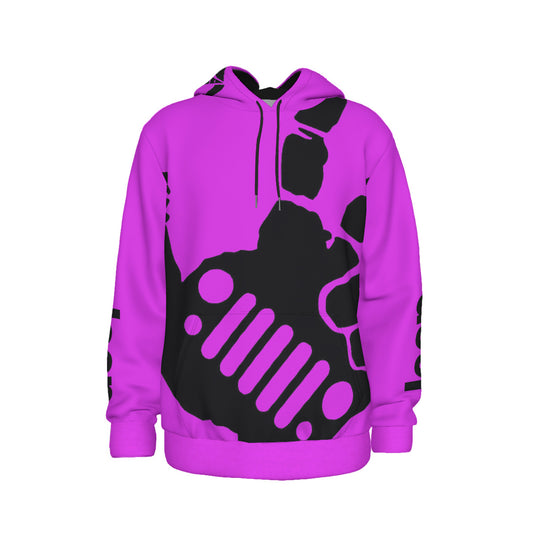 Jeep Wave Hoodie Pink-duckduckjeep-offroad-wrangler-gladiator-3d-jeep duck-custom duck-Jeep-The Quacktory-Fun Jeep Ducks-Ducks4Jeep