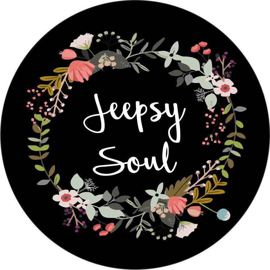 Jeepsy Soul Floral Wreath Spare Tire Cover for Jeep-duckduckjeep-offroad-wrangler-gladiator-3d-jeep duck-custom duck-Jeep-The Quacktory-Fun Jeep Ducks-Ducks4Jeep