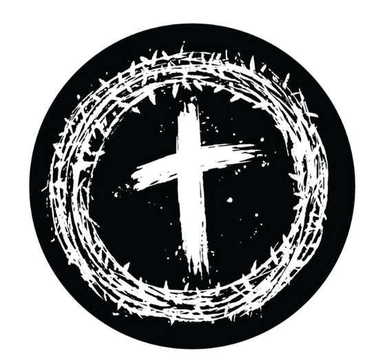 Jesus Crown Of Thorns Christian Cross Spare Tire Cover-duckduckjeep-offroad-wrangler-gladiator-3d-jeep duck-custom duck-Jeep-The Quacktory-Fun Jeep Ducks-Ducks4Jeep