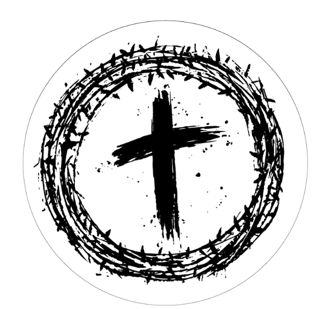 Jesus Crown Of Thorns Christian Cross White Spare Tire Cover-duckduckjeep-offroad-wrangler-gladiator-3d-jeep duck-custom duck-Jeep-The Quacktory-Fun Jeep Ducks-Ducks4Jeep