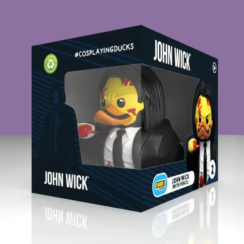 John Wick TUBBZ Collectible Duck (Boxed Edition)-duckduckjeep-offroad-wrangler-gladiator-3d-jeep duck-custom duck-Jeep-The Quacktory-Fun Jeep Ducks-Ducks4Jeep