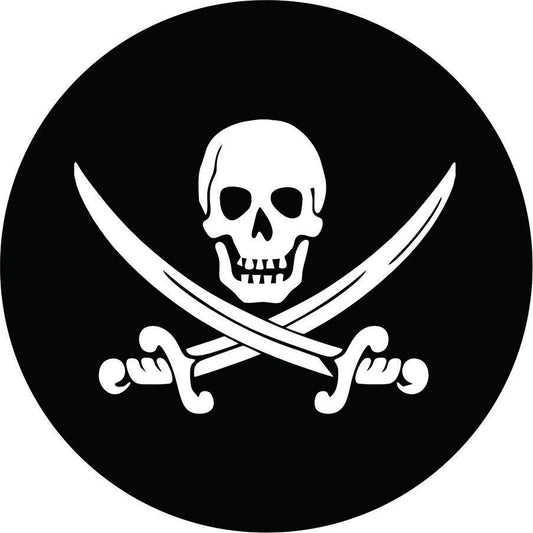 Jolly Roger Pirate Skull and Swords Spare Tire Cover-duckduckjeep-offroad-wrangler-gladiator-3d-jeep duck-custom duck-Jeep-The Quacktory-Fun Jeep Ducks-Ducks4Jeep