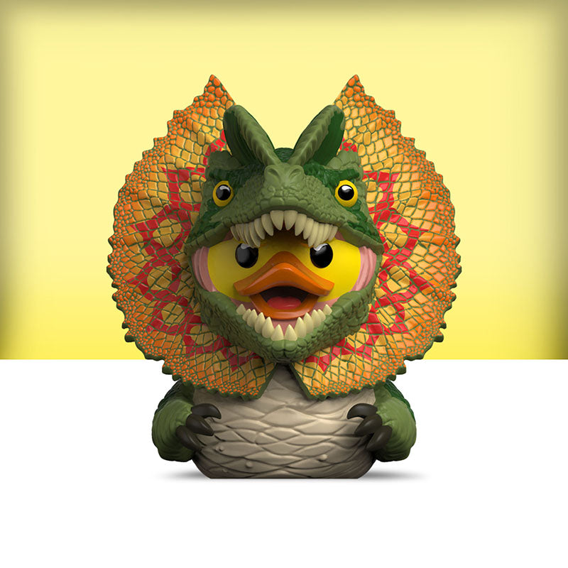 Jurassic Park: Dilophosaurus TUBBZ (Mini Edition)-duckduckjeep-offroad-wrangler-gladiator-3d-jeep duck-custom duck-Jeep-The Quacktory-Fun Jeep Ducks-Ducks4Jeep