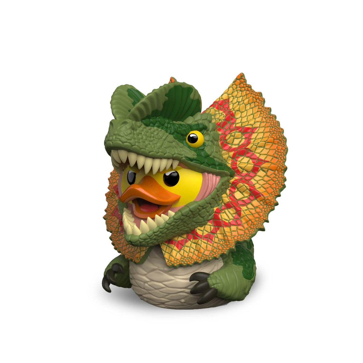 Jurassic Park: Dilophosaurus TUBBZ (Mini Edition)-duckduckjeep-offroad-wrangler-gladiator-3d-jeep duck-custom duck-Jeep-The Quacktory-Fun Jeep Ducks-Ducks4Jeep