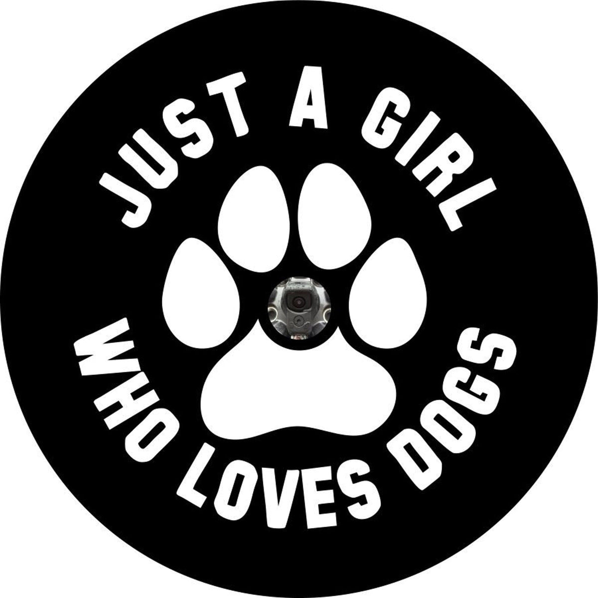 Just a Girl Who Loves Dogs + Paw Print-duckduckjeep-offroad-wrangler-gladiator-3d-jeep duck-custom duck-Jeep-The Quacktory-Fun Jeep Ducks-Ducks4Jeep