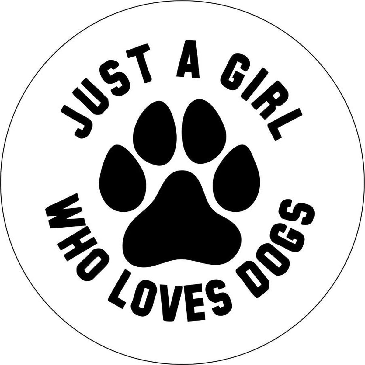 Just a Girl Who Loves Dogs + Paw Print-duckduckjeep-offroad-wrangler-gladiator-3d-jeep duck-custom duck-Jeep-The Quacktory-Fun Jeep Ducks-Ducks4Jeep