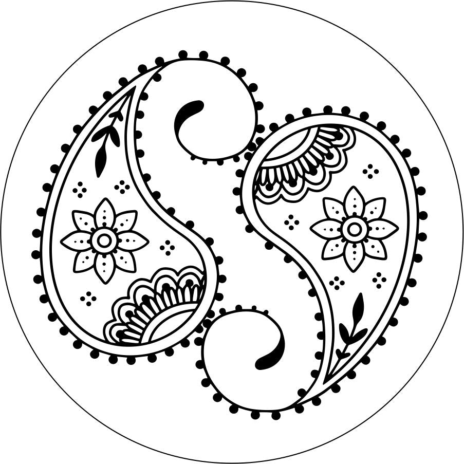 Large Paisley + Mandala Design-duckduckjeep-offroad-wrangler-gladiator-3d-jeep duck-custom duck-Jeep-The Quacktory-Fun Jeep Ducks-Ducks4Jeep