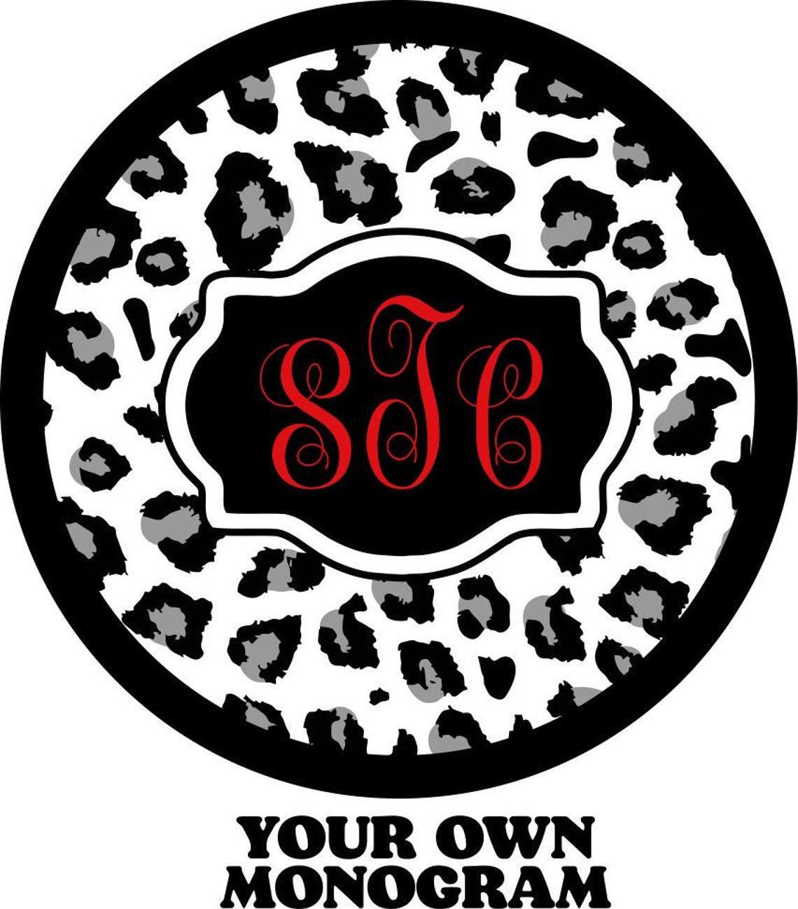 Leopard Print With Monogram-duckduckjeep-offroad-wrangler-gladiator-3d-jeep duck-custom duck-Jeep-The Quacktory-Fun Jeep Ducks-Ducks4Jeep