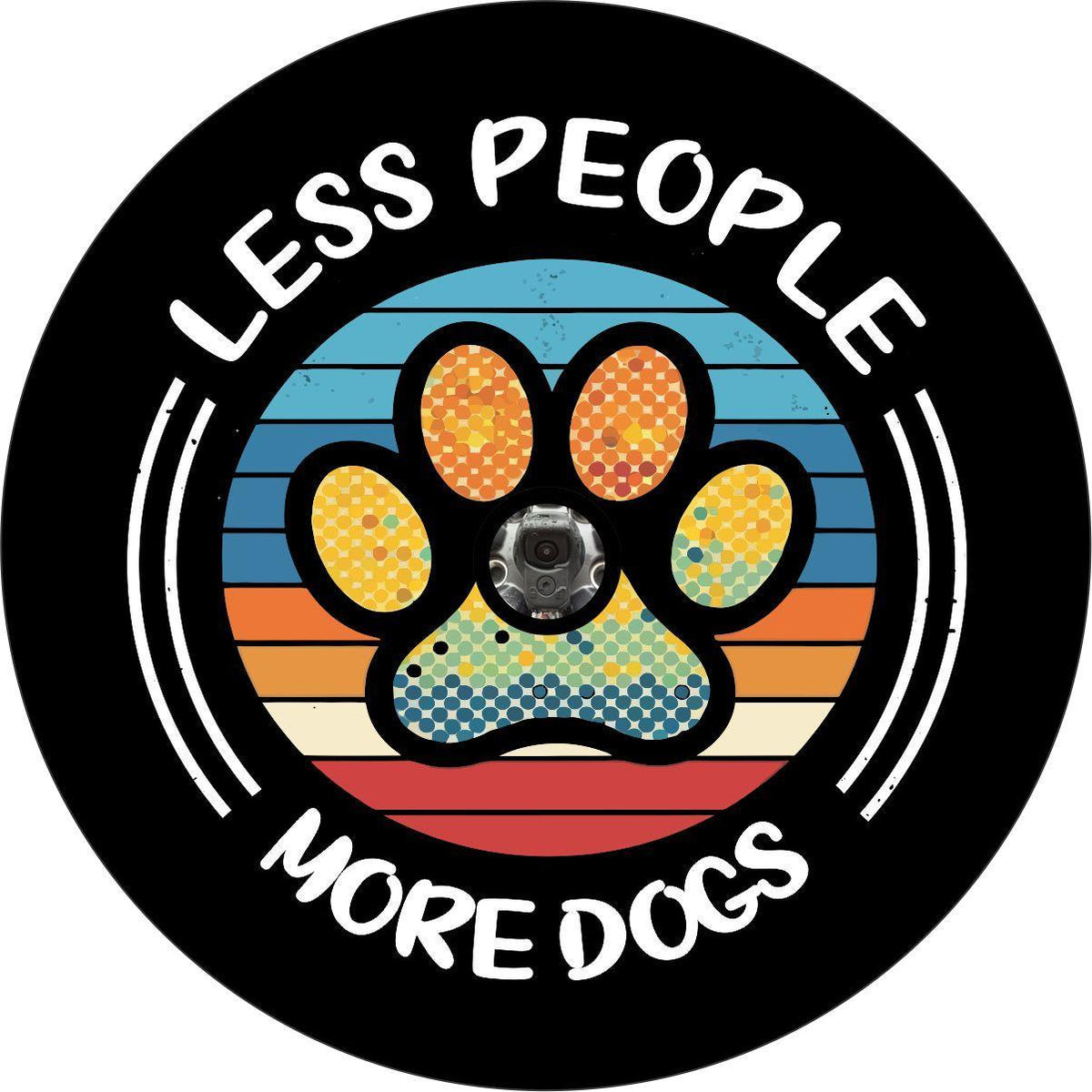 Less People More Dogs Spare Tire Cover for Jeep, Bronco, RV, Camper, Trailer, & More-duckduckjeep-offroad-wrangler-gladiator-3d-jeep duck-custom duck-Jeep-The Quacktory-Fun Jeep Ducks-Ducks4Jeep