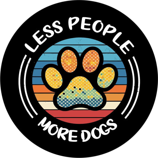 Less People More Dogs Spare Tire Cover for Jeep, Bronco, RV, Camper, Trailer, & More-duckduckjeep-offroad-wrangler-gladiator-3d-jeep duck-custom duck-Jeep-The Quacktory-Fun Jeep Ducks-Ducks4Jeep