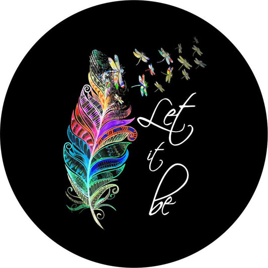 Let It Be Feather with Dragonflies-duckduckjeep-offroad-wrangler-gladiator-3d-jeep duck-custom duck-Jeep-The Quacktory-Fun Jeep Ducks-Ducks4Jeep