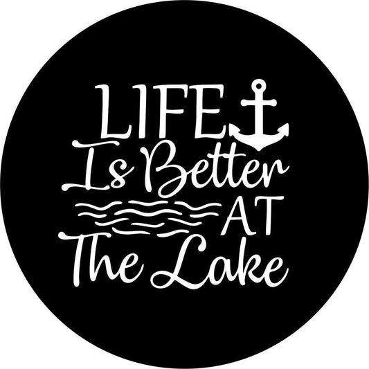Life is Better at the Lake Custom Spare Tire Cover - (color of choice)-duckduckjeep-offroad-wrangler-gladiator-3d-jeep duck-custom duck-Jeep-The Quacktory-Fun Jeep Ducks-Ducks4Jeep