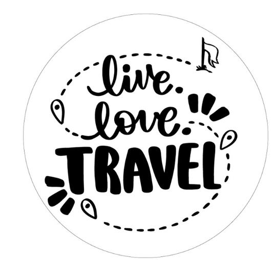 Live Love Travel White Spare Tire Cover-duckduckjeep-offroad-wrangler-gladiator-3d-jeep duck-custom duck-Jeep-The Quacktory-Fun Jeep Ducks-Ducks4Jeep