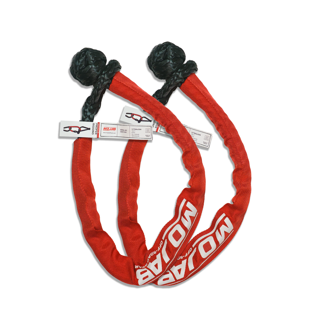 Long Reach 1/2'' x 35'' soft shackle (Set of 2 shackles) (lifetime Warranty)-duckduckjeep-offroad-wrangler-gladiator-3d-jeep duck-custom duck-Jeep-The Quacktory-Fun Jeep Ducks-Ducks4Jeep