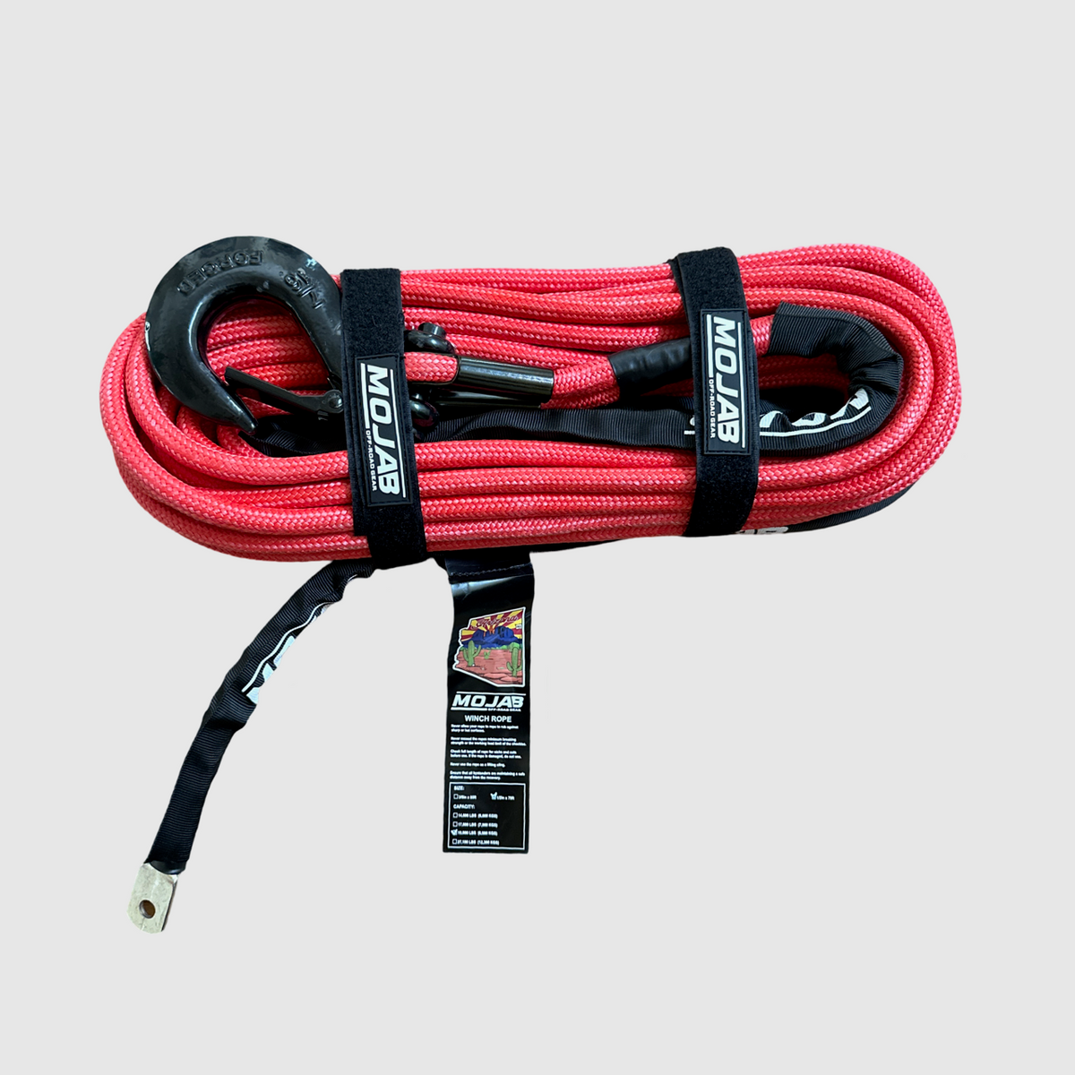 MOJAB 1/2'' x 78' Double Braided Winch Rope with Forged Hook-duckduckjeep-offroad-wrangler-gladiator-3d-jeep duck-custom duck-Jeep-The Quacktory-Fun Jeep Ducks-Ducks4Jeep