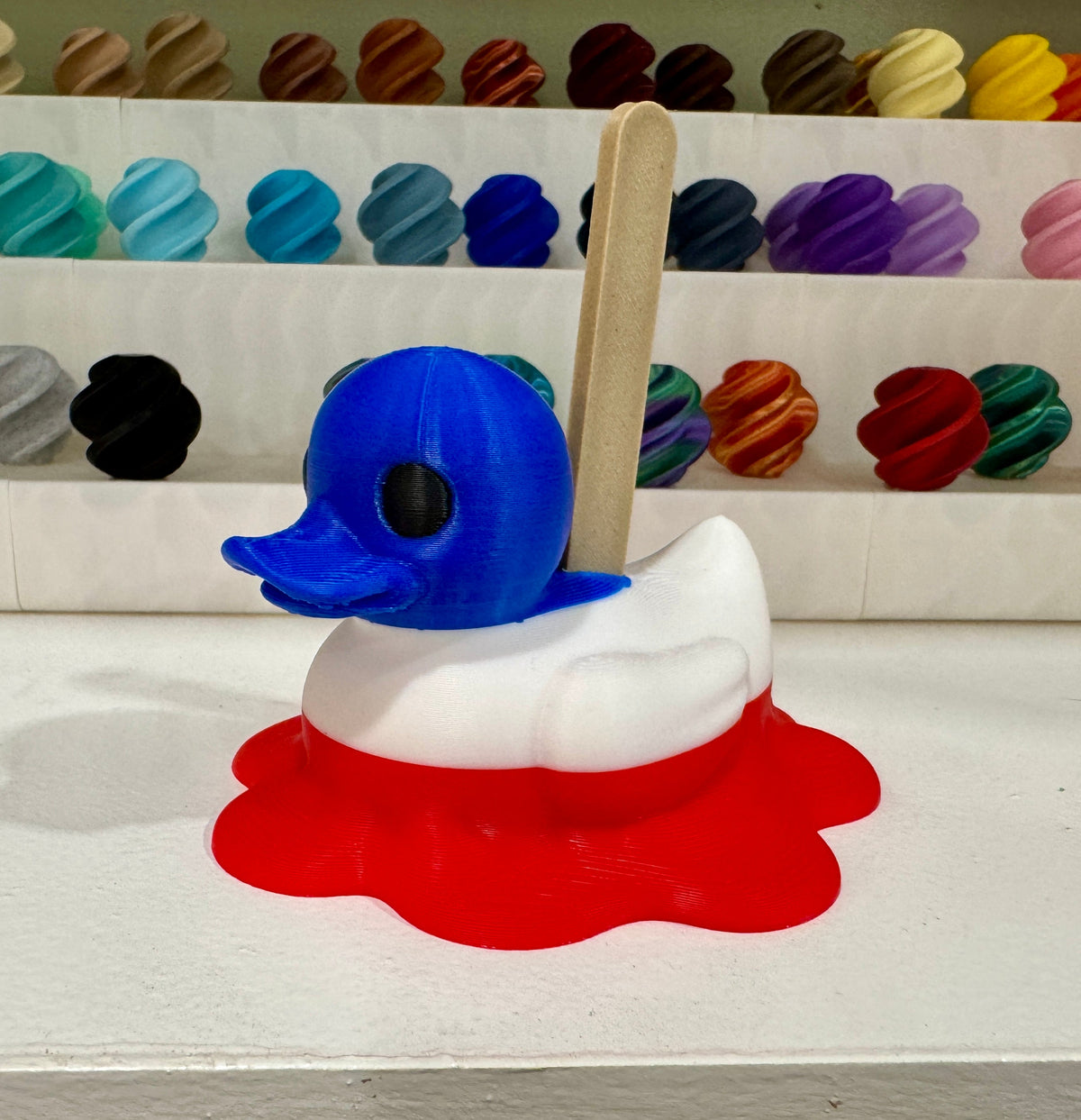 Melted Bombpop Popsicle Duck-duckduckjeep-offroad-wrangler-gladiator-3d-jeep duck-custom duck-Jeep-The Quacktory-Fun Jeep Ducks-Ducks4Jeep