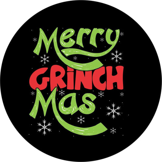 Merry Grinch-Mas | Holiday, Christmas Spare Tire Cover - Jeep, Bronco, RV, Camper & More-duckduckjeep-offroad-wrangler-gladiator-3d-jeep duck-custom duck-Jeep-The Quacktory-Fun Jeep Ducks-Ducks4Jeep
