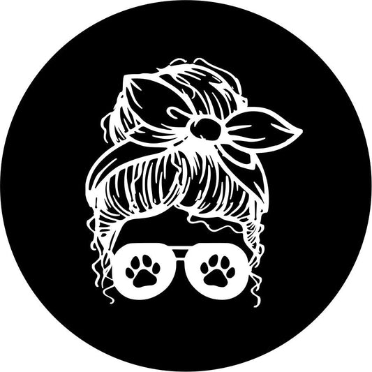 Messy Bun w/ Dog Paw Sunglasses-duckduckjeep-offroad-wrangler-gladiator-3d-jeep duck-custom duck-Jeep-The Quacktory-Fun Jeep Ducks-Ducks4Jeep
