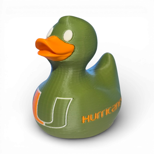 Miami Hurricanes Duck-duckduckjeep-offroad-wrangler-gladiator-3d-jeep duck-custom duck-Jeep-The Quacktory-Fun Jeep Ducks-Ducks4Jeep