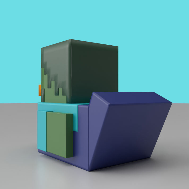 Minecraft: Zombie TUBBZ (Mini Edition)-duckduckjeep-offroad-wrangler-gladiator-3d-jeep duck-custom duck-Jeep-The Quacktory-Fun Jeep Ducks-Ducks4Jeep