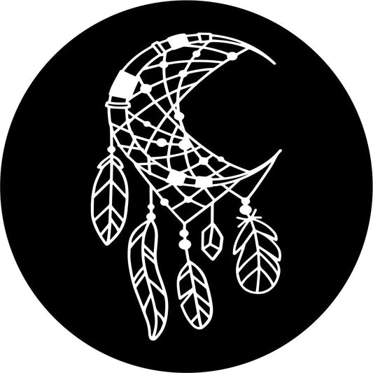 Moon Dreamcatcher with Feathers-duckduckjeep-offroad-wrangler-gladiator-3d-jeep duck-custom duck-Jeep-The Quacktory-Fun Jeep Ducks-Ducks4Jeep