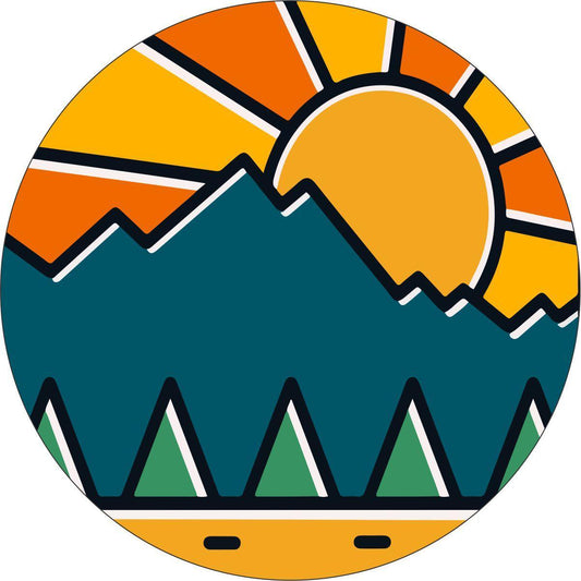 Mountain Camping Outdoors Spare Tire Cover for Jeep, Bronco, RV, Camper, Trailer, & More-duckduckjeep-offroad-wrangler-gladiator-3d-jeep duck-custom duck-Jeep-The Quacktory-Fun Jeep Ducks-Ducks4Jeep