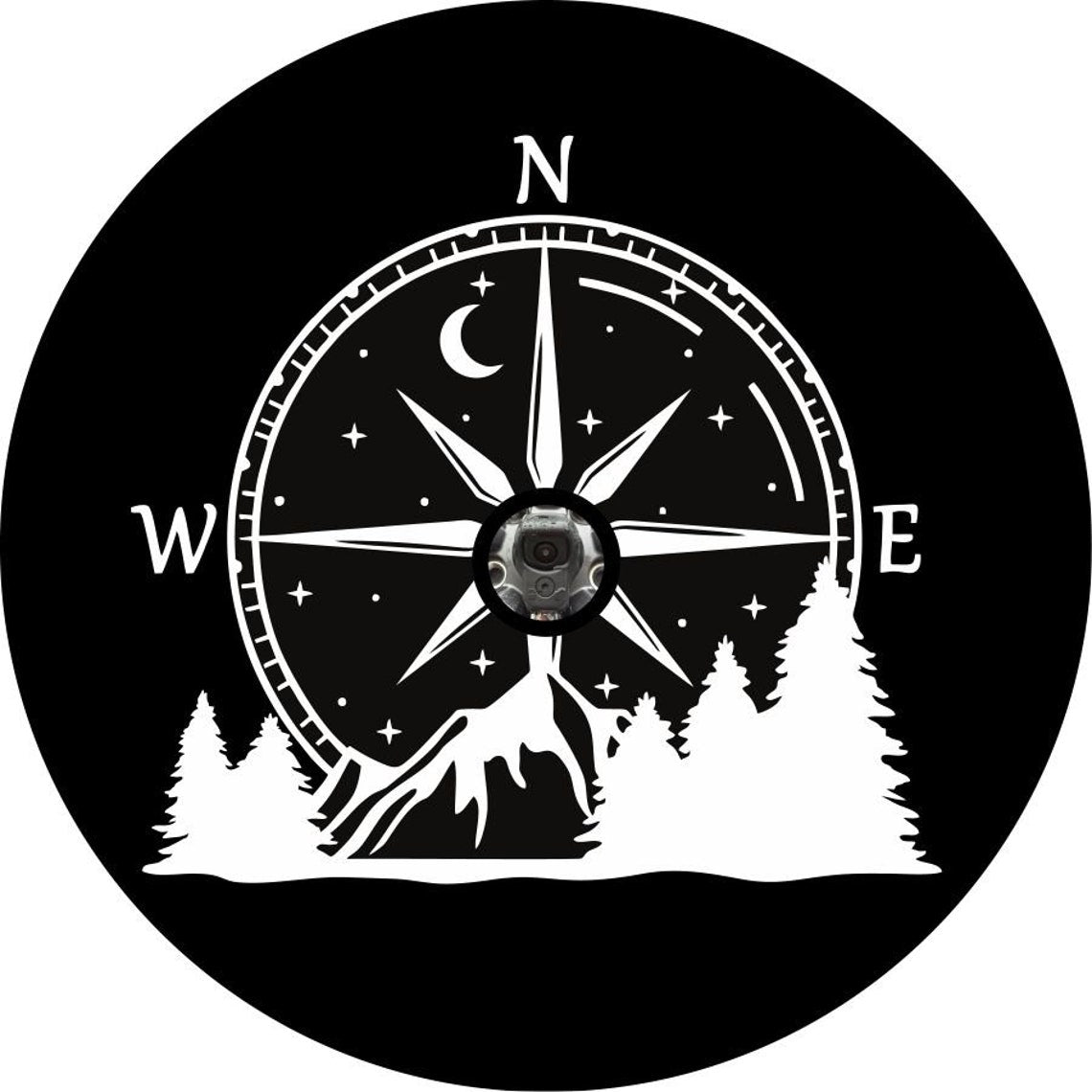 Mountain Compass Spare Tire Cover for Jeep, Bronco, Camper, RV, Van, & More-duckduckjeep-offroad-wrangler-gladiator-3d-jeep duck-custom duck-Jeep-The Quacktory-Fun Jeep Ducks-Ducks4Jeep