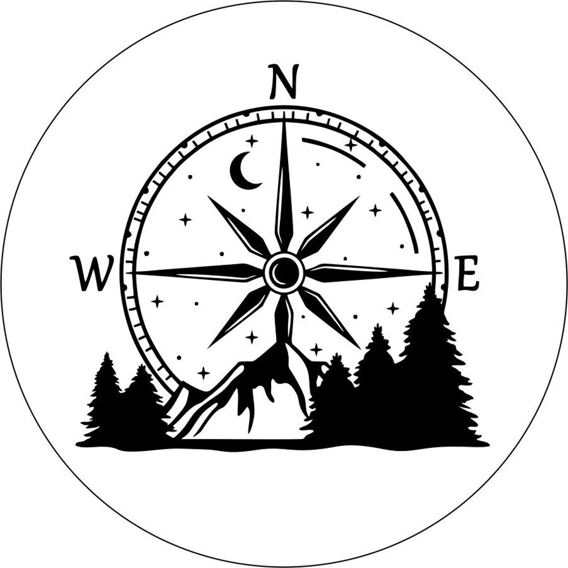 Mountain Compass Spare Tire Cover for Jeep, Bronco, Camper, RV, Van, & More-duckduckjeep-offroad-wrangler-gladiator-3d-jeep duck-custom duck-Jeep-The Quacktory-Fun Jeep Ducks-Ducks4Jeep