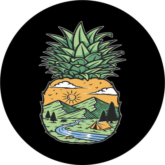 Mountain & River Inside Pineapple Spare Tire Cover for Jeep, Bronco, RV, Camper, & More-duckduckjeep-offroad-wrangler-gladiator-3d-jeep duck-custom duck-Jeep-The Quacktory-Fun Jeep Ducks-Ducks4Jeep