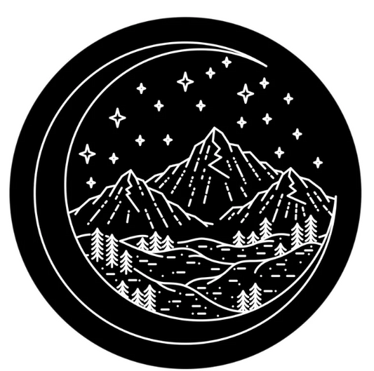 Mountains In The Crescent Moon Spare Tire Cover-duckduckjeep-offroad-wrangler-gladiator-3d-jeep duck-custom duck-Jeep-The Quacktory-Fun Jeep Ducks-Ducks4Jeep