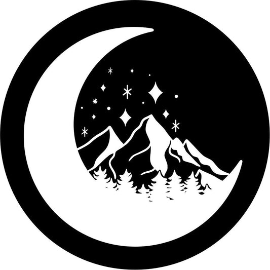 Mountains Inside the Crescent Moon-duckduckjeep-offroad-wrangler-gladiator-3d-jeep duck-custom duck-Jeep-The Quacktory-Fun Jeep Ducks-Ducks4Jeep