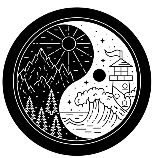 Mountains Meet Ocean Yin Yang Spare Tire Cover-duckduckjeep-offroad-wrangler-gladiator-3d-jeep duck-custom duck-Jeep-The Quacktory-Fun Jeep Ducks-Ducks4Jeep