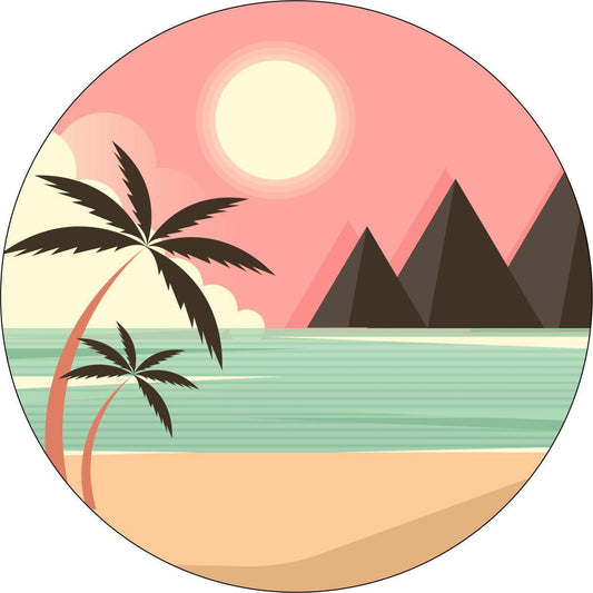 Mountains Meet The Sea Beach Spare Tire Cover-duckduckjeep-offroad-wrangler-gladiator-3d-jeep duck-custom duck-Jeep-The Quacktory-Fun Jeep Ducks-Ducks4Jeep